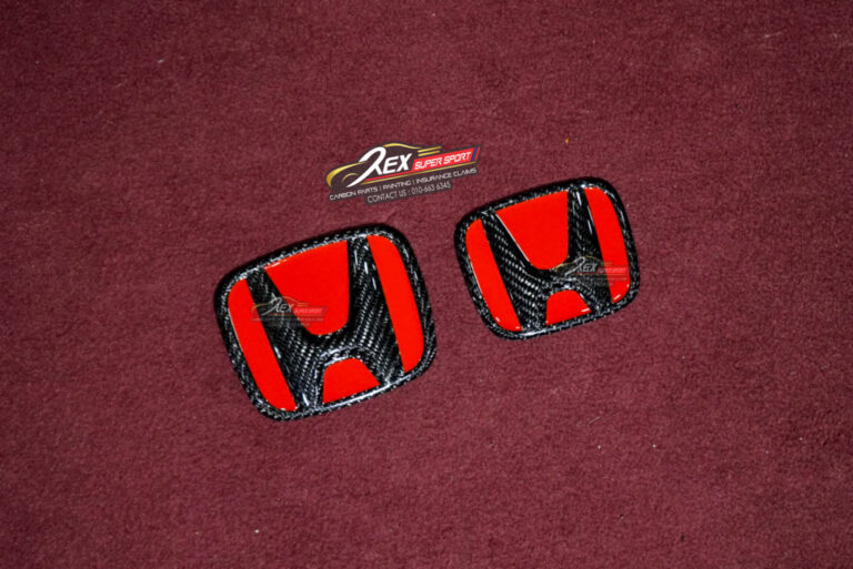 Honda FL5Type R Front Rear Emblem Red Badge Carbon