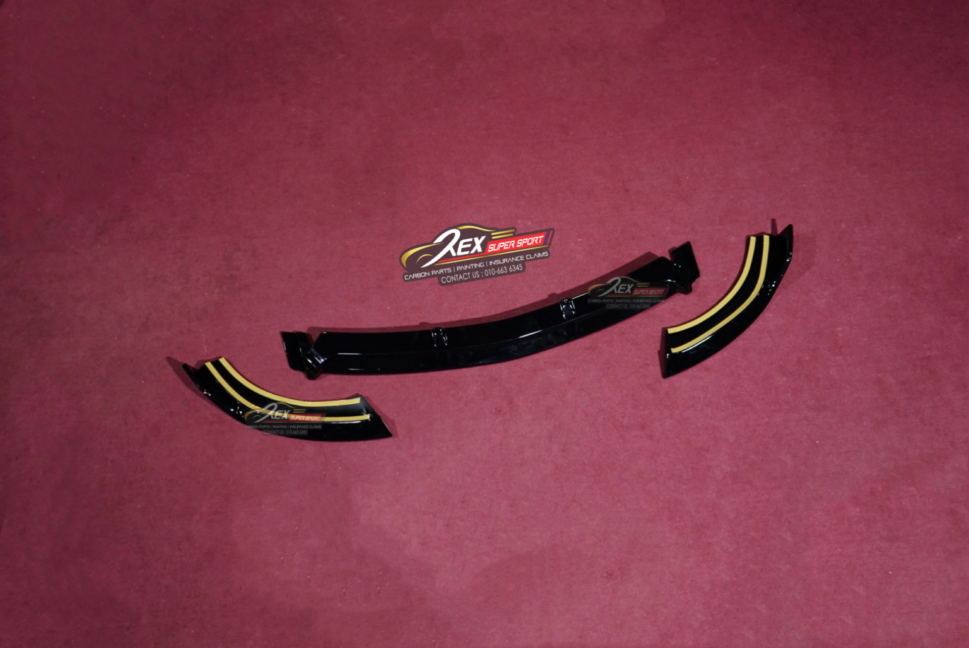 E-CLASS W213 Front Lip Black Bra