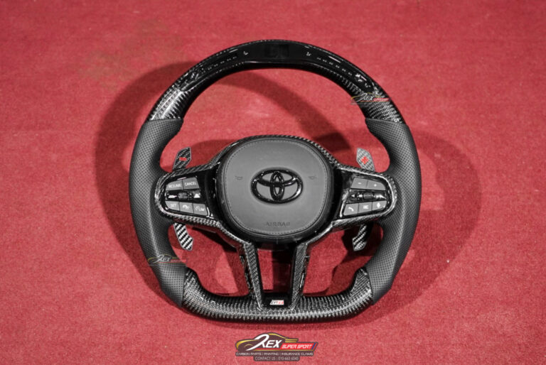 Supra A90 CSL Style Steering LED Leather