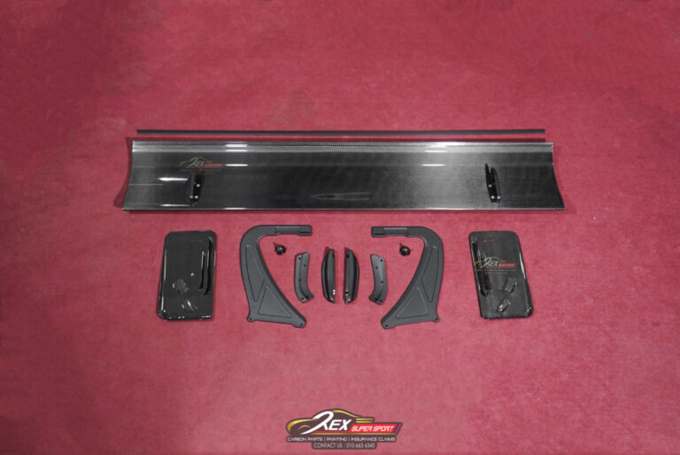 Supra A90 Rear Spoiler VERUS Swan Neck Dry Carbon