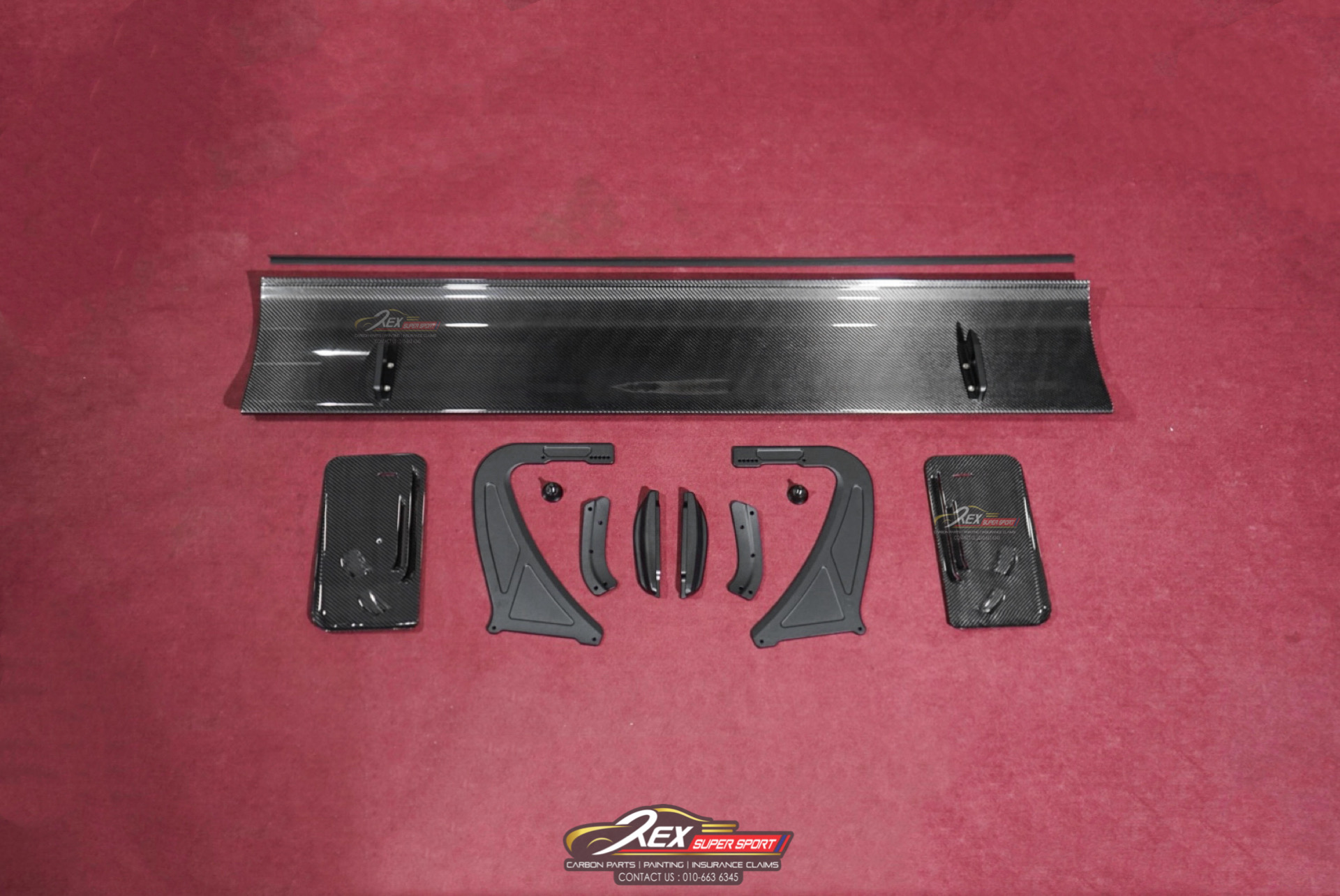 Supra A90 Rear Spoiler VERUS Swan Neck Dry Carbon